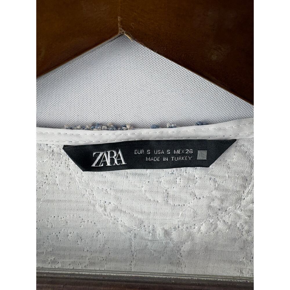 Women’s Zara Small White Tied Sweater - Picture 4 of 4